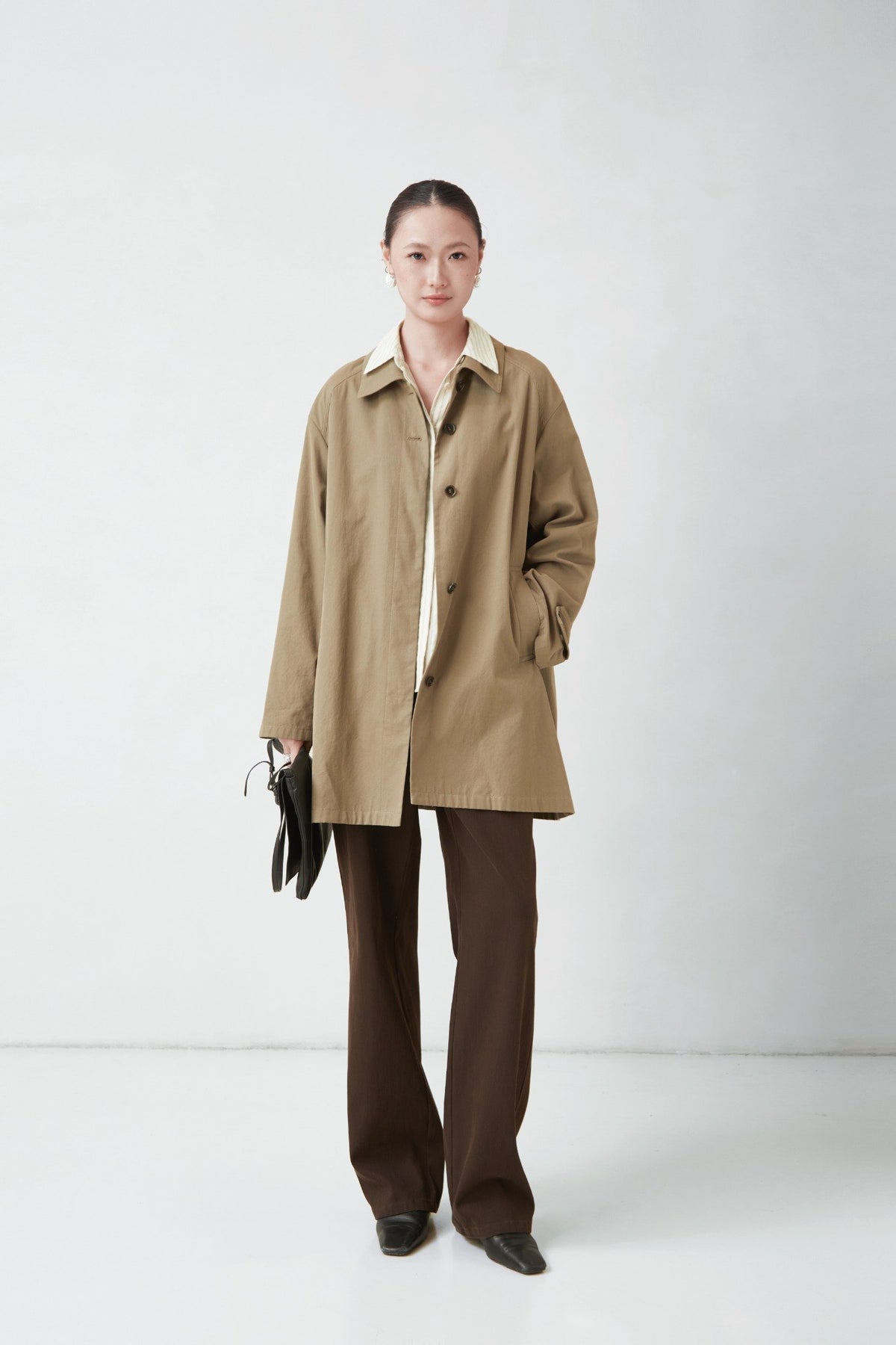 Button-front short coat