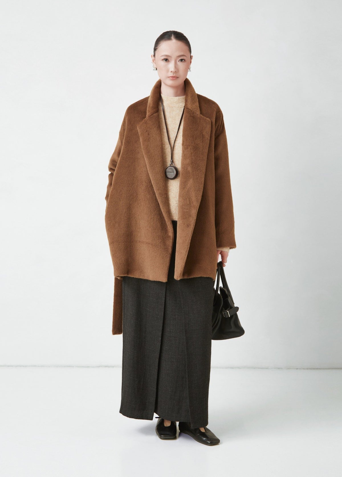 Brown belted jacket