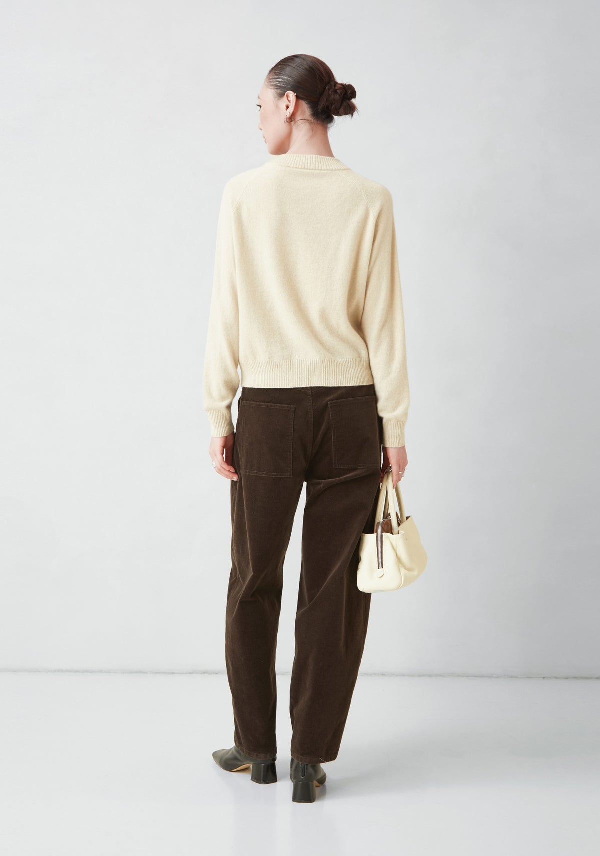 WU TANG Pocket-detail cardigan, Cream, view 2