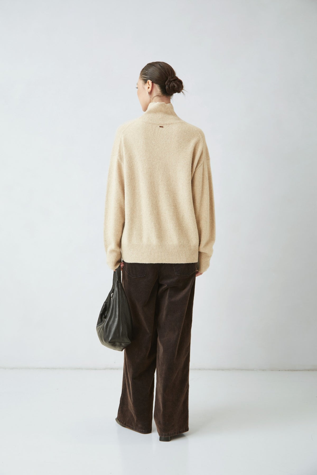 WU TANG Pocket-detail turtleneck jumper, Light beige, view 2