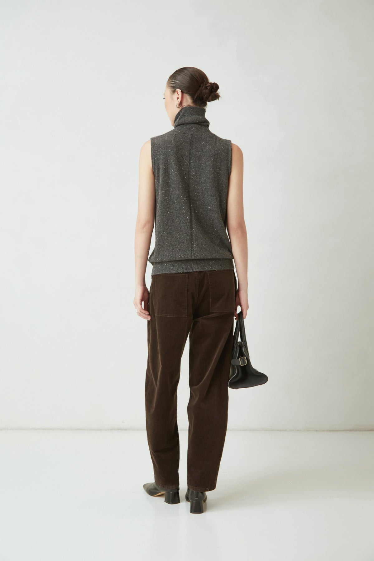 WU TANG Sleeveless turtleneck top, Dark grey, view 2