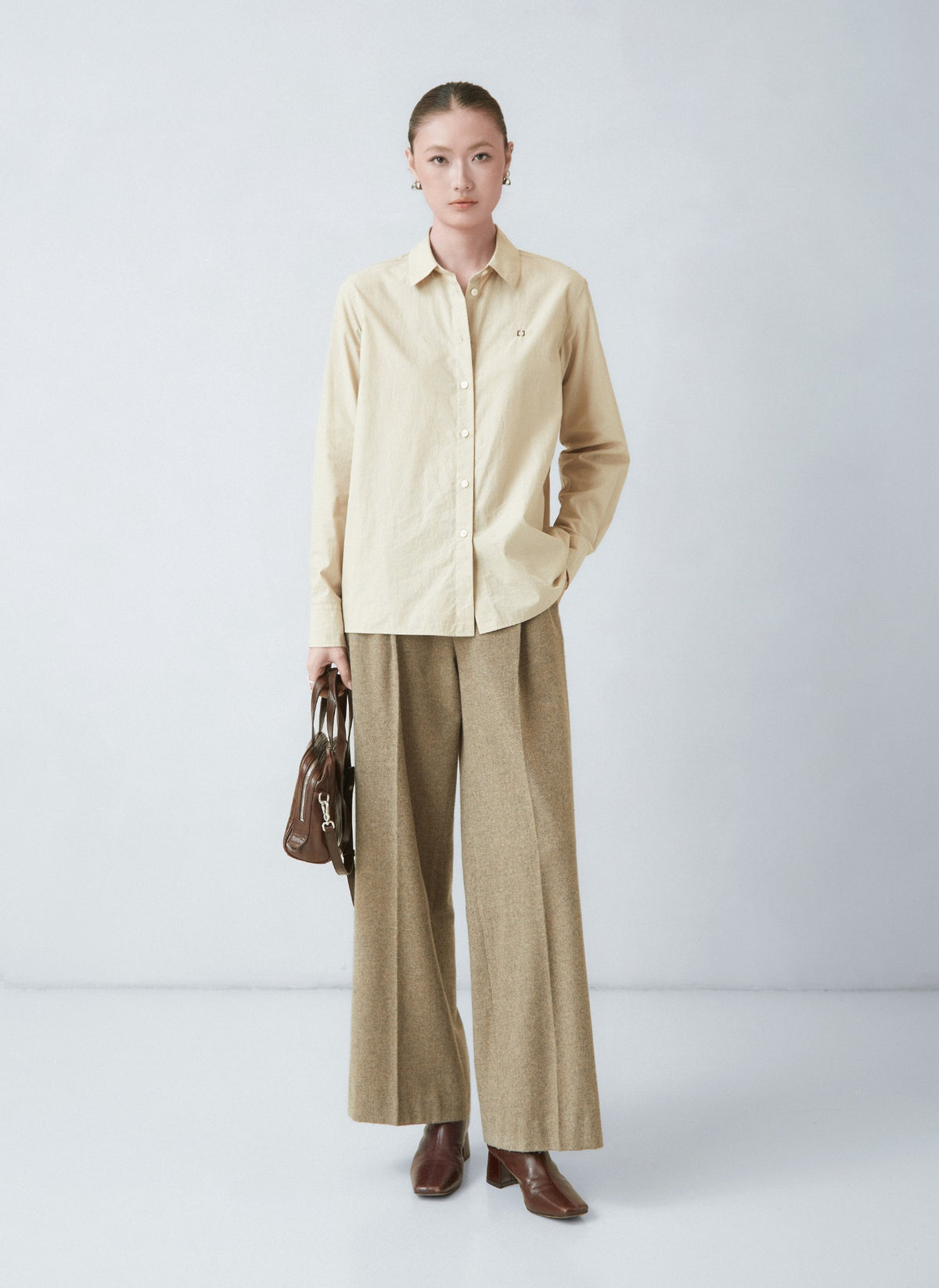 Button-front shirt