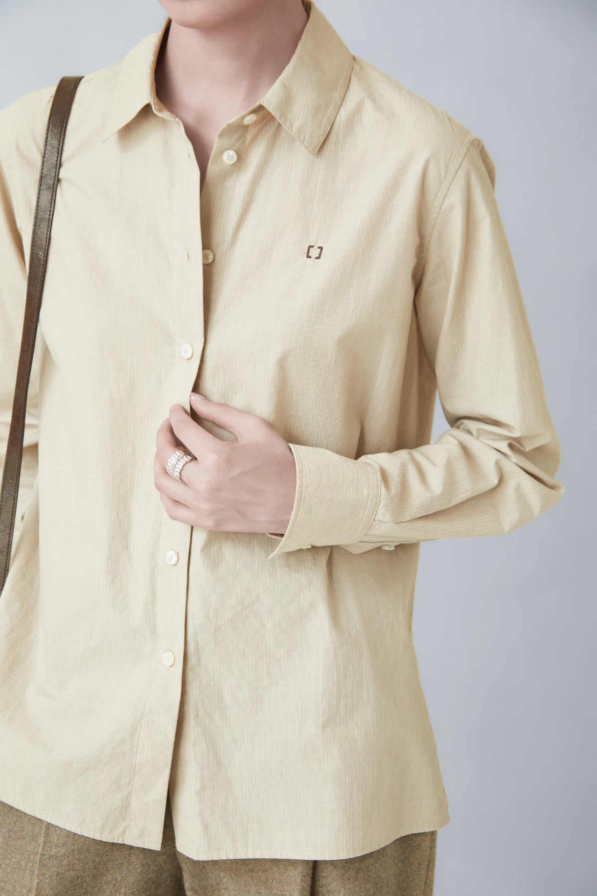 WU TANG Button-front shirt, Pale yellow, view 4