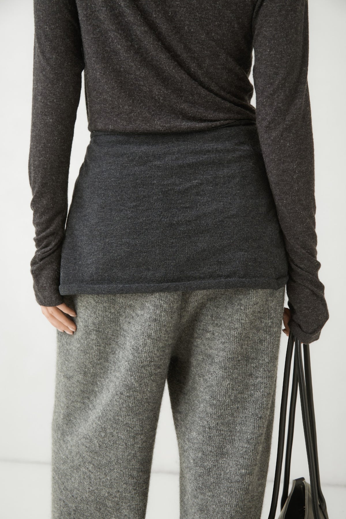 WU TANG High-neck long-sleeve top, Charcoal, view 4