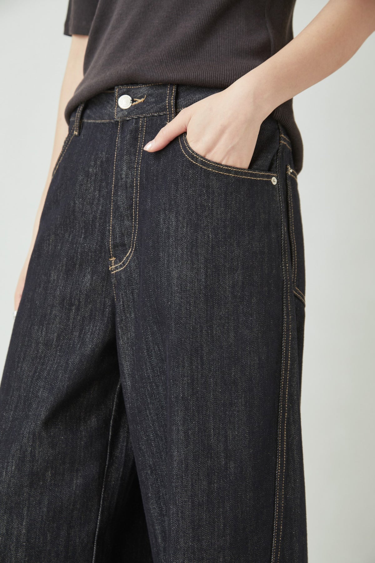 WU TANG Wide-leg jeans, Dark indigo, view 4